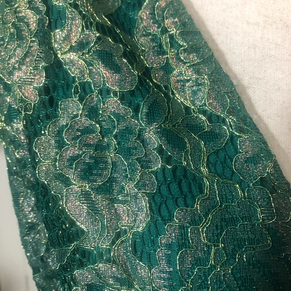 Lulu's Teal Lace Mini Dress - Picture 3 of 4